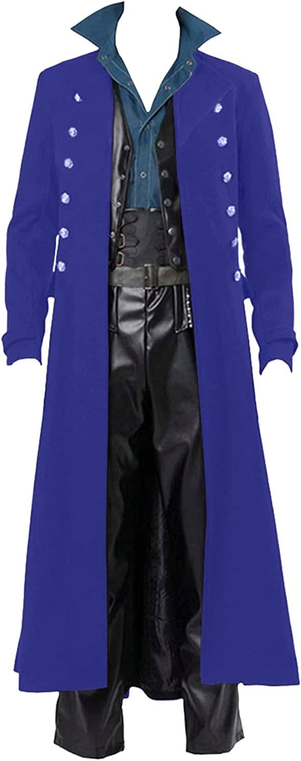 BITSEACOCO Mens Vintage Victorian Steampunk Jacket for Cosplay