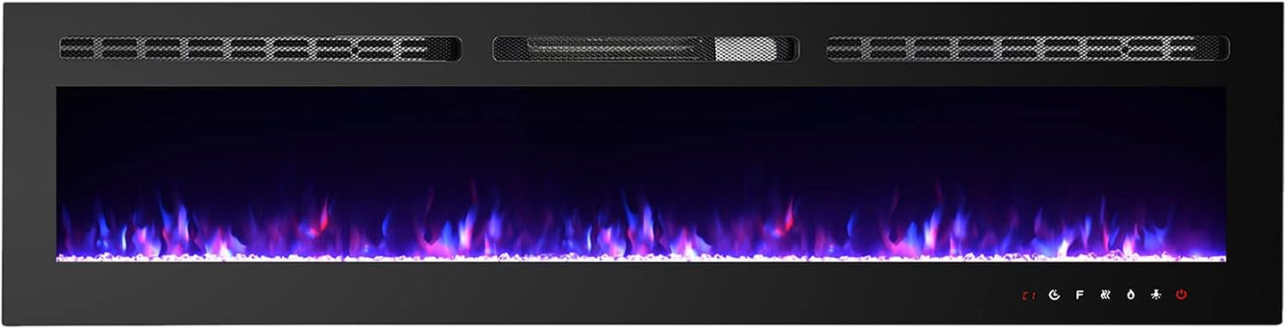 CharaVector 70 Electric Fireplace Insert: Remote Control & Touch Screen
