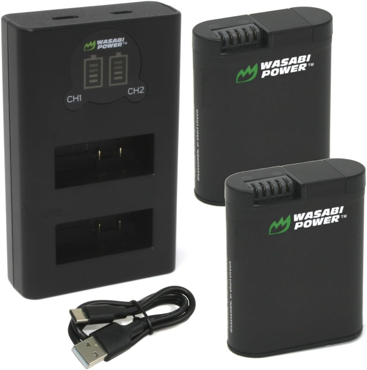 Wasabi Power HERO13 Battery and Dual USB Charger for GoPro