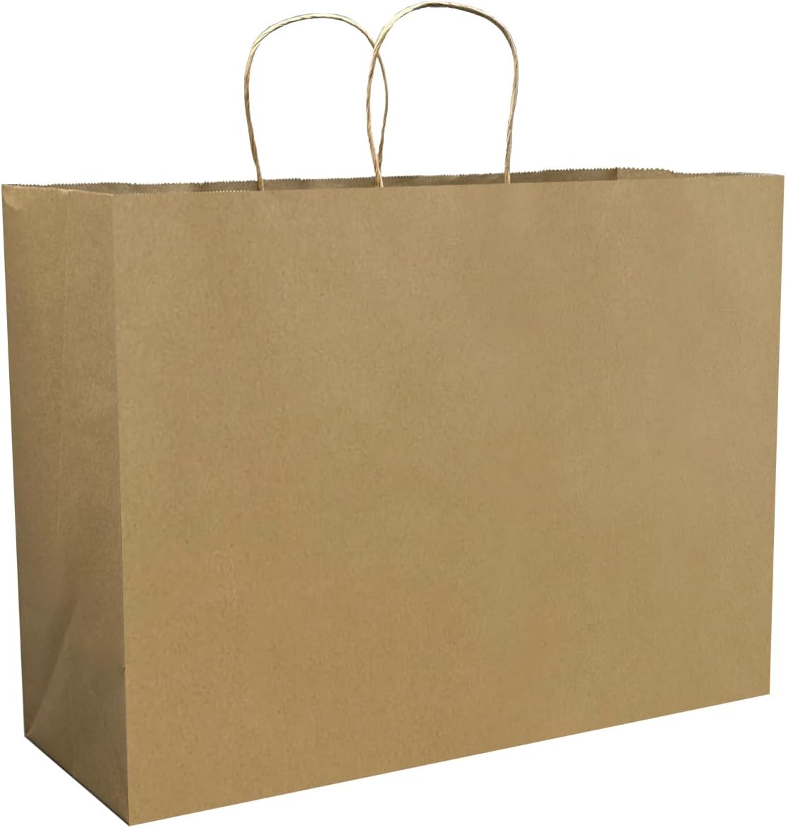 100Pcs Large Kraft Paper Bags with Handles for Shopping & Gifts