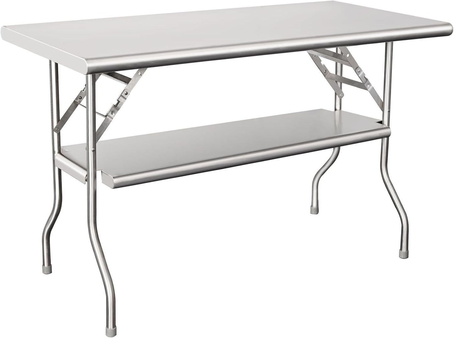 HARDURA Folding Stainless Steel Table for Kitchen and Restaurant