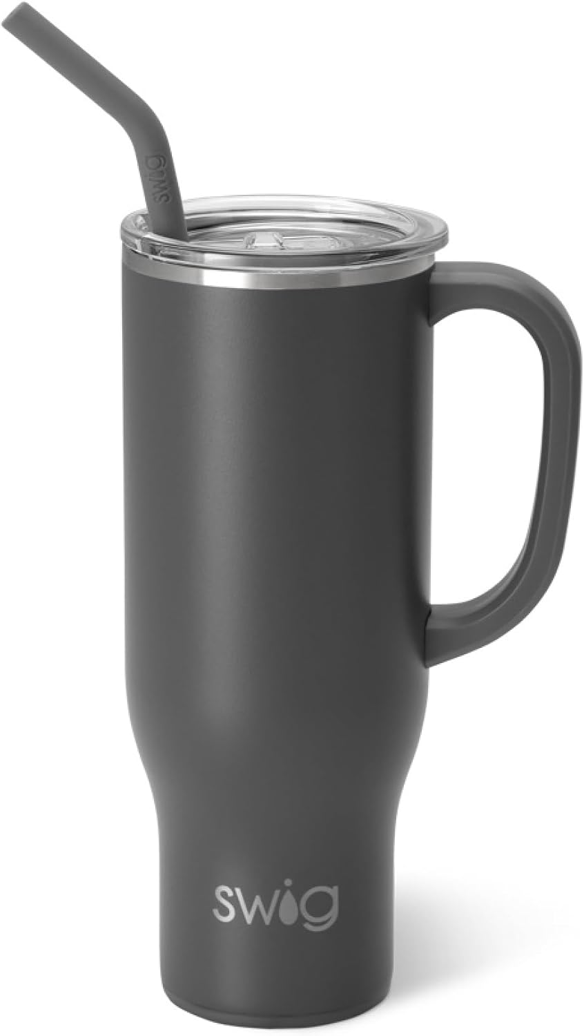 Swig Life 30oz Mega Mug: Insulated Tumbler with Handle & Straw