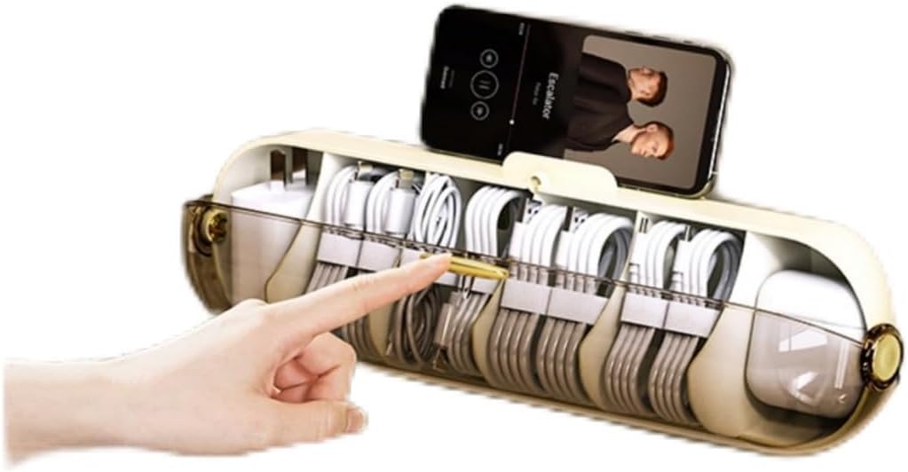 Magnetic Cable Organizer Box: Clutter-Free Charging