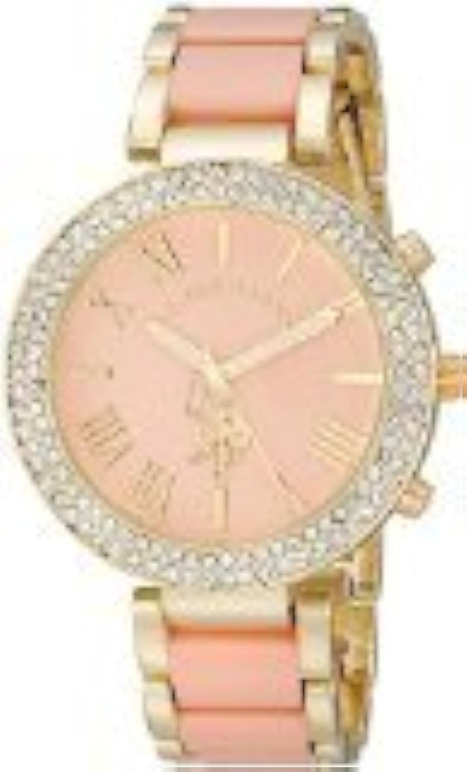 U.S. Polo Assn. Gold-Tone Pink Watch - Elegant Style!