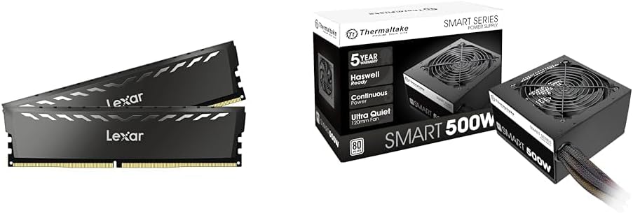 Lexar 16GB DDR4 RAM and Thermaltake Smart 500W PSU Combo