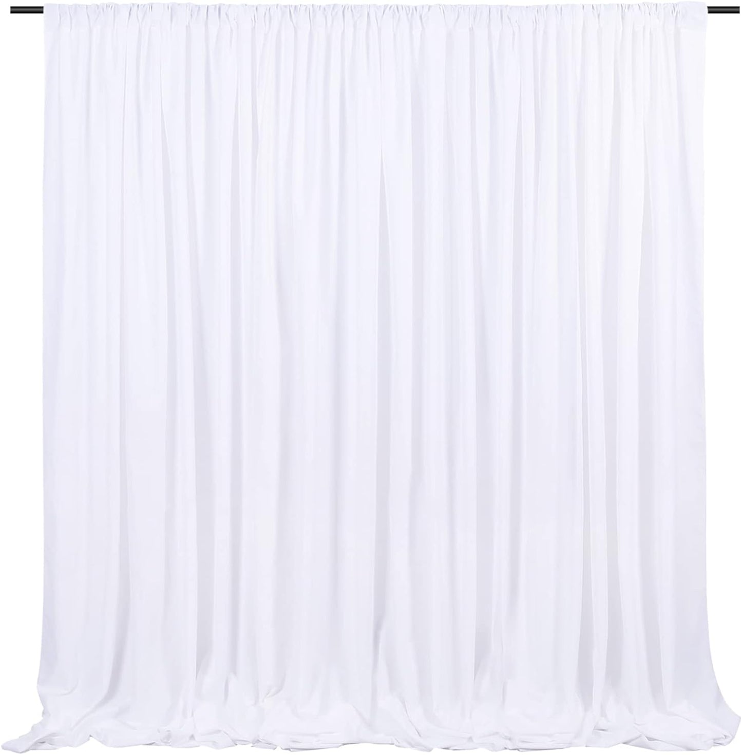 SoarDream White Polyester Backdrop Curtains - Wedding Party Essential