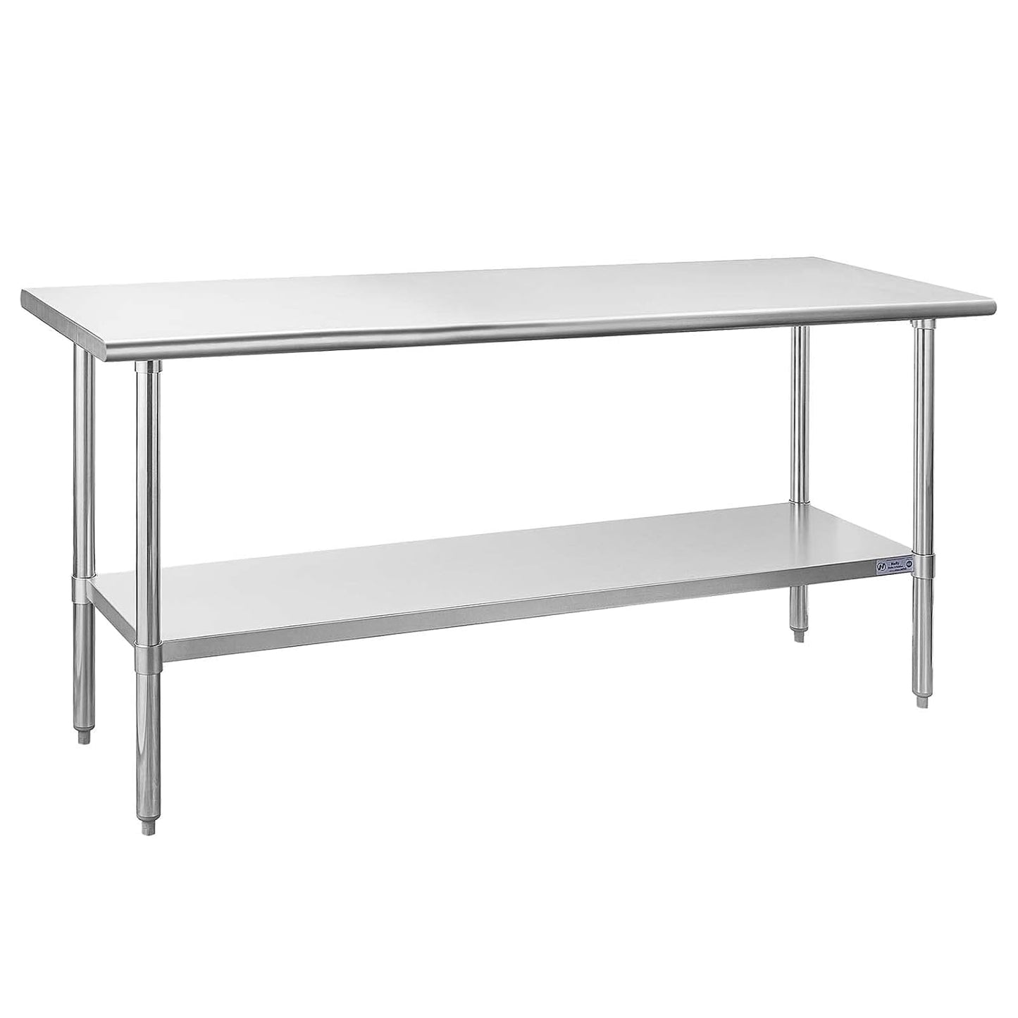 Hally Stainless Steel Table for Prep & Work - Heavy Duty 24 x 72 in