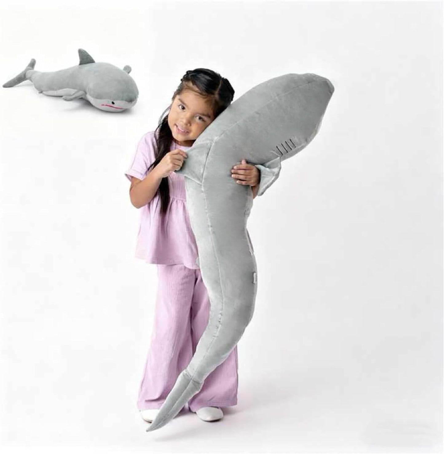 Giant Shark Stuffed Animal - 48in Plush Pillow for Kids