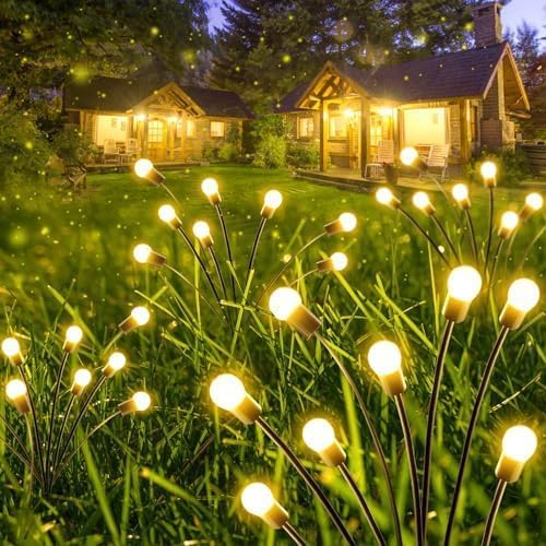 8-Pack Solar Garden Lights with 64 LED for Outdoor Decor