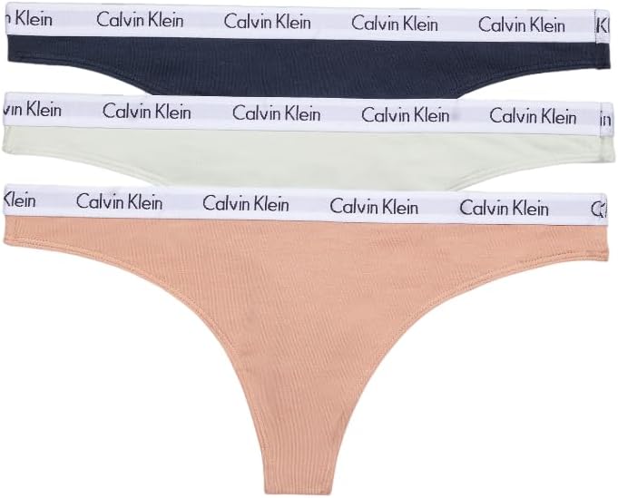 Calvin Klein Women's Carousel Logo Cotton Stretch Thong Panties