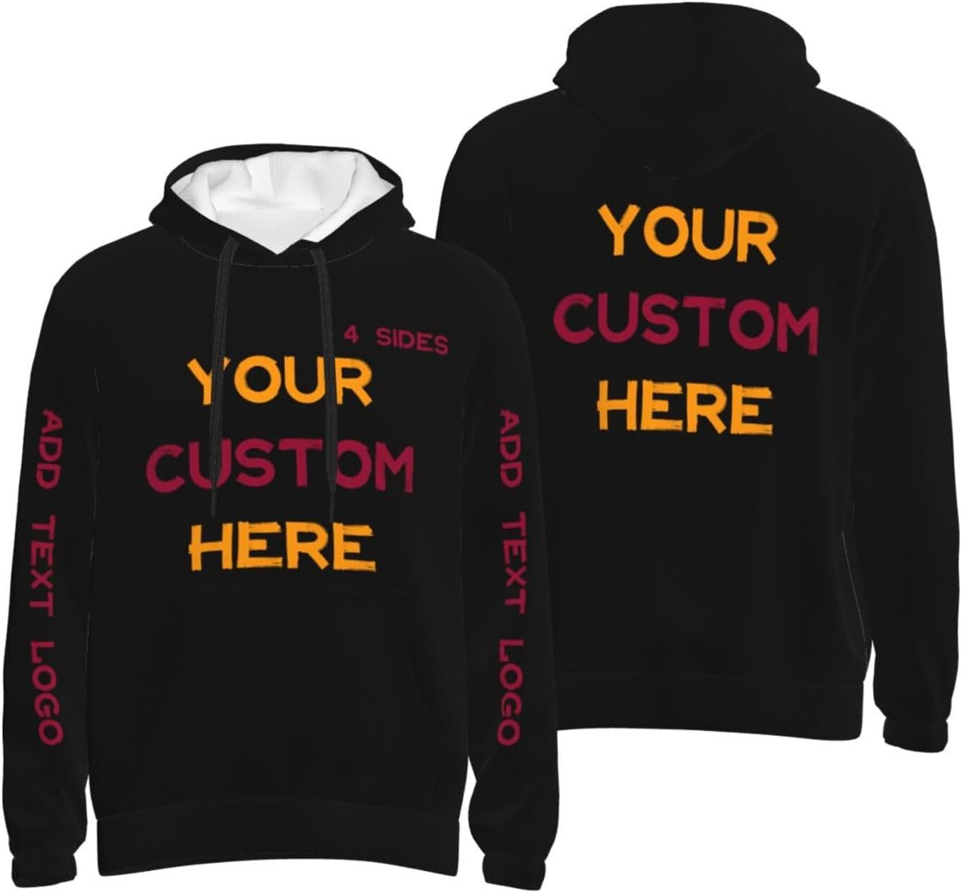 Personalized Men's 4-Side Print Hoodie