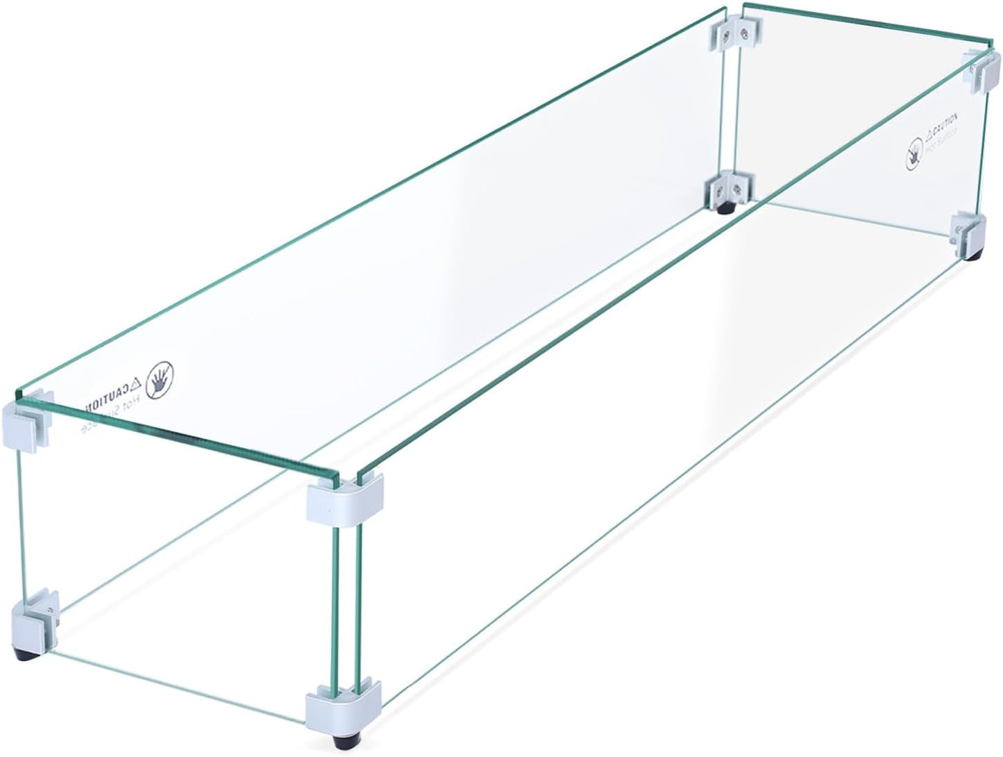 Apromise Fire Pit Wind Guard - Perfect Fit for Rectangular Tables