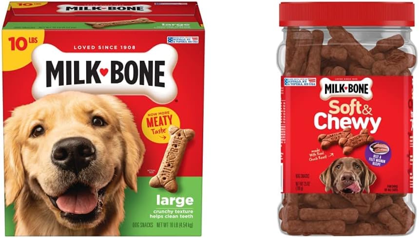 Milk-Bone Dog Treats Bundle: Original Biscuits & Chewy Treats