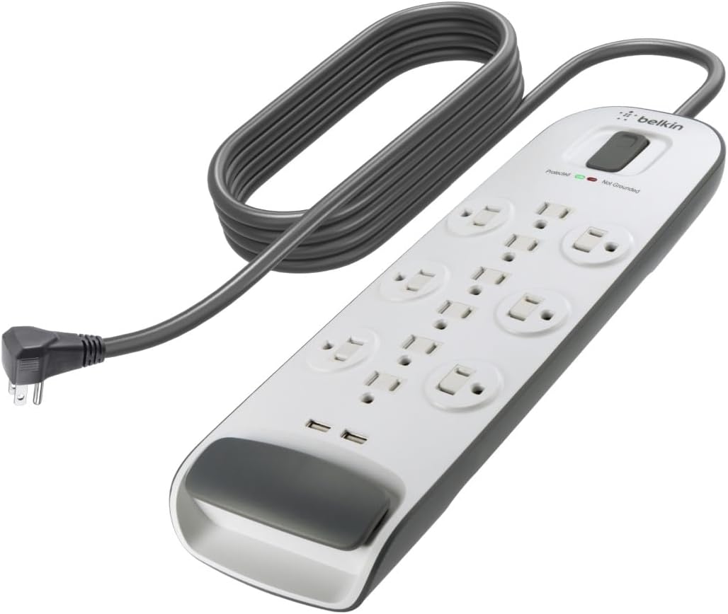 Belkin Surge Protector: 12 Outlets, 2 USB Ports, 6ft Cord