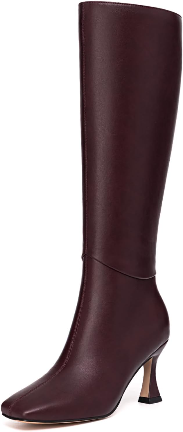 Stylish Kitten Heel Knee High Boots for Women by Athlefit