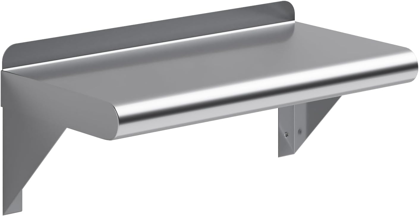 Stainless Steel Wall Shelf for Kitchen, Garage, and More