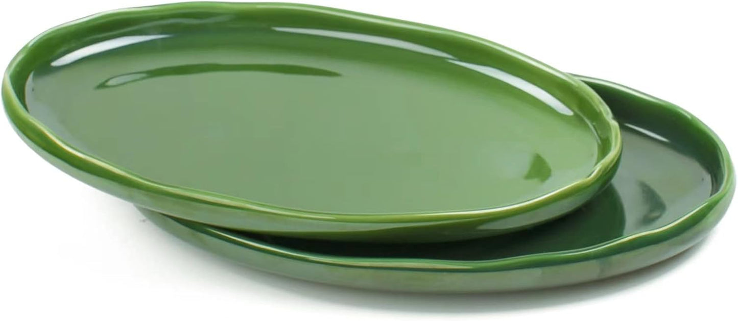 Vicrays Extra Large Oval 14.5 Inch Ceramic Serving Platter