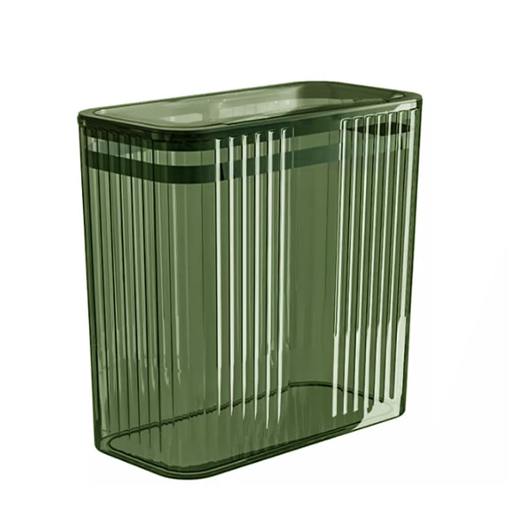 Transparent Trash Can with Press Top Lid for Home and Office