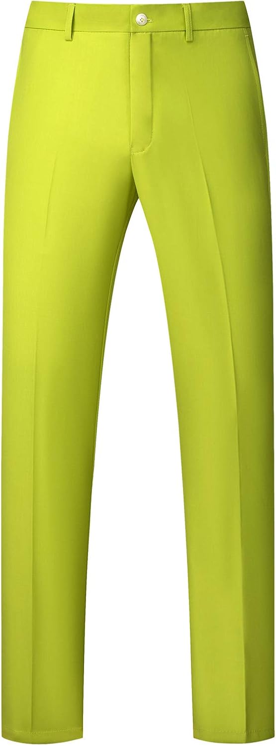MOGU Mens Slim Fit Front Flat Casual Pants for Every Occasion