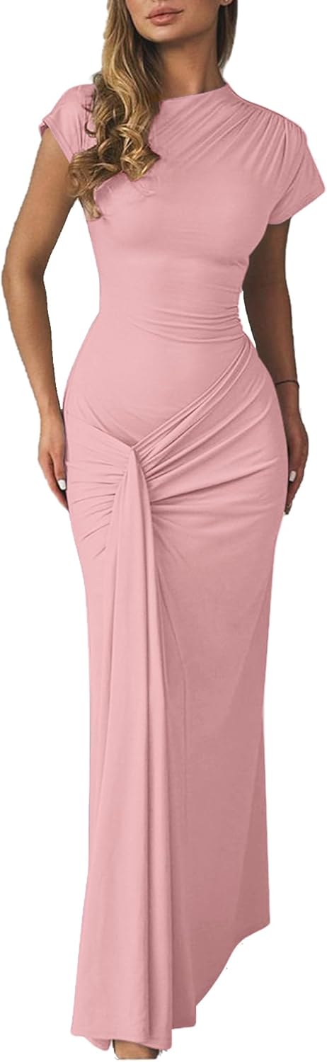 Mojessy Women Bodycon Maxi Dress for Elegant Evening Wear