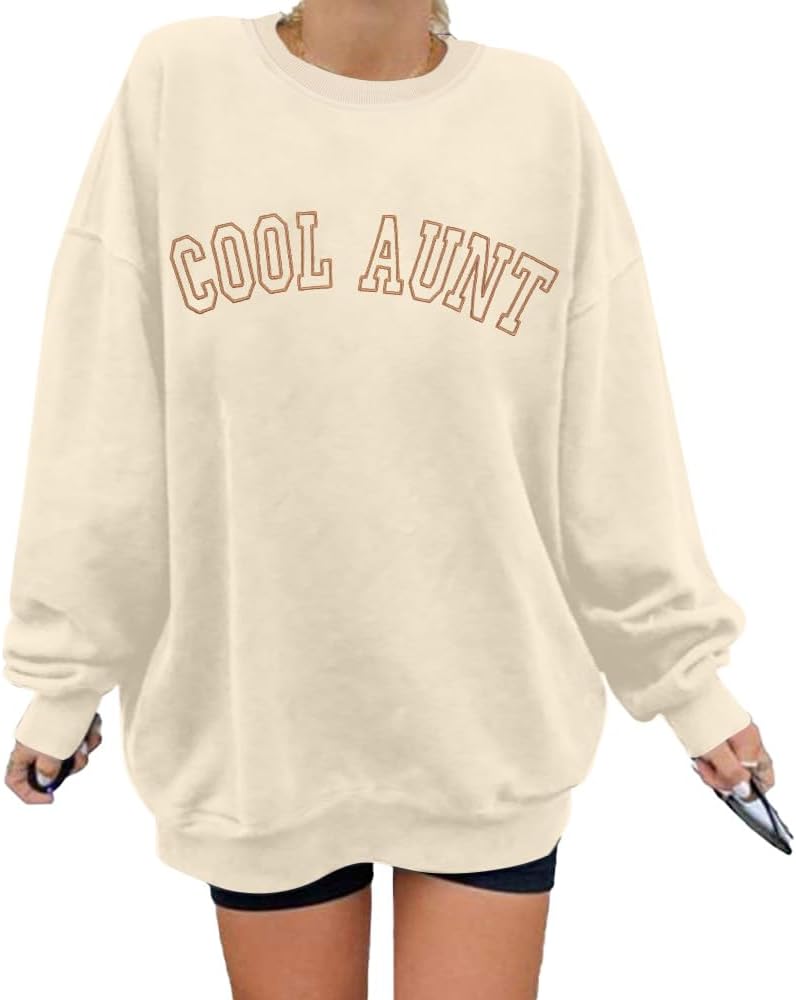 Comfy Auntie Print Sweatshirt by MOUSYA