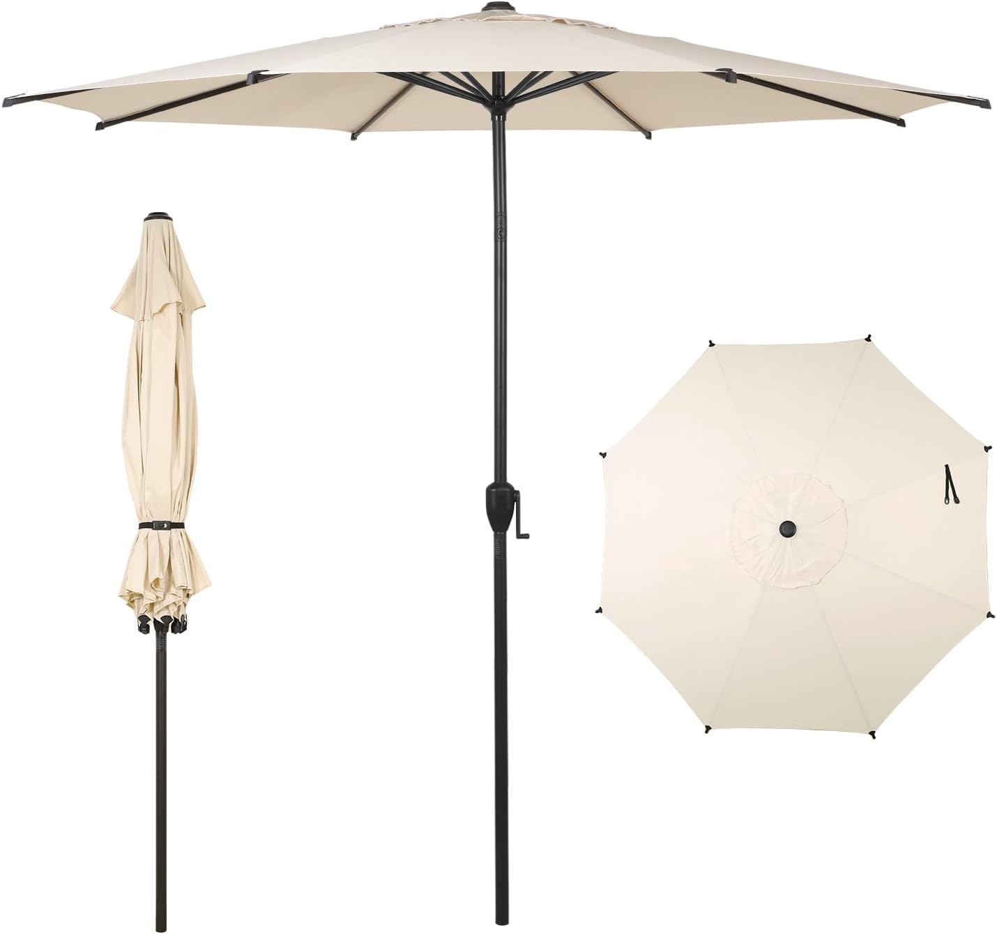 9FT Lyon Outdoor Patio Umbrella with UV Protection and Crank