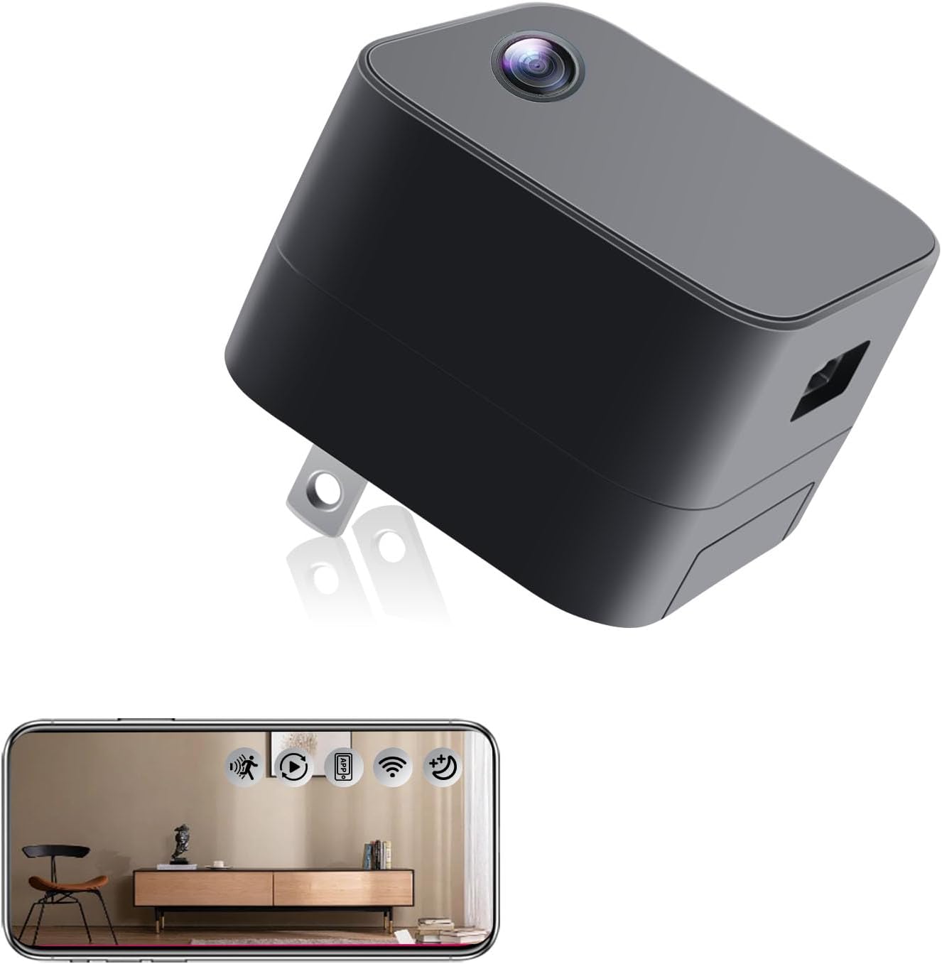 1080P HD Security Charger with Motion Detection