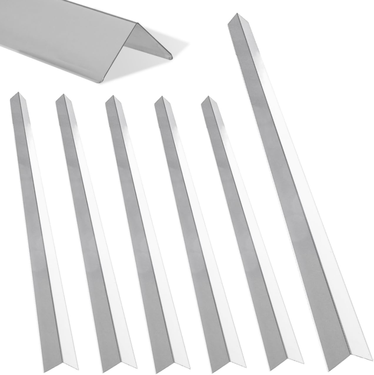 6-Piece Set of Thickened Stainless Steel Wall Corner Guards