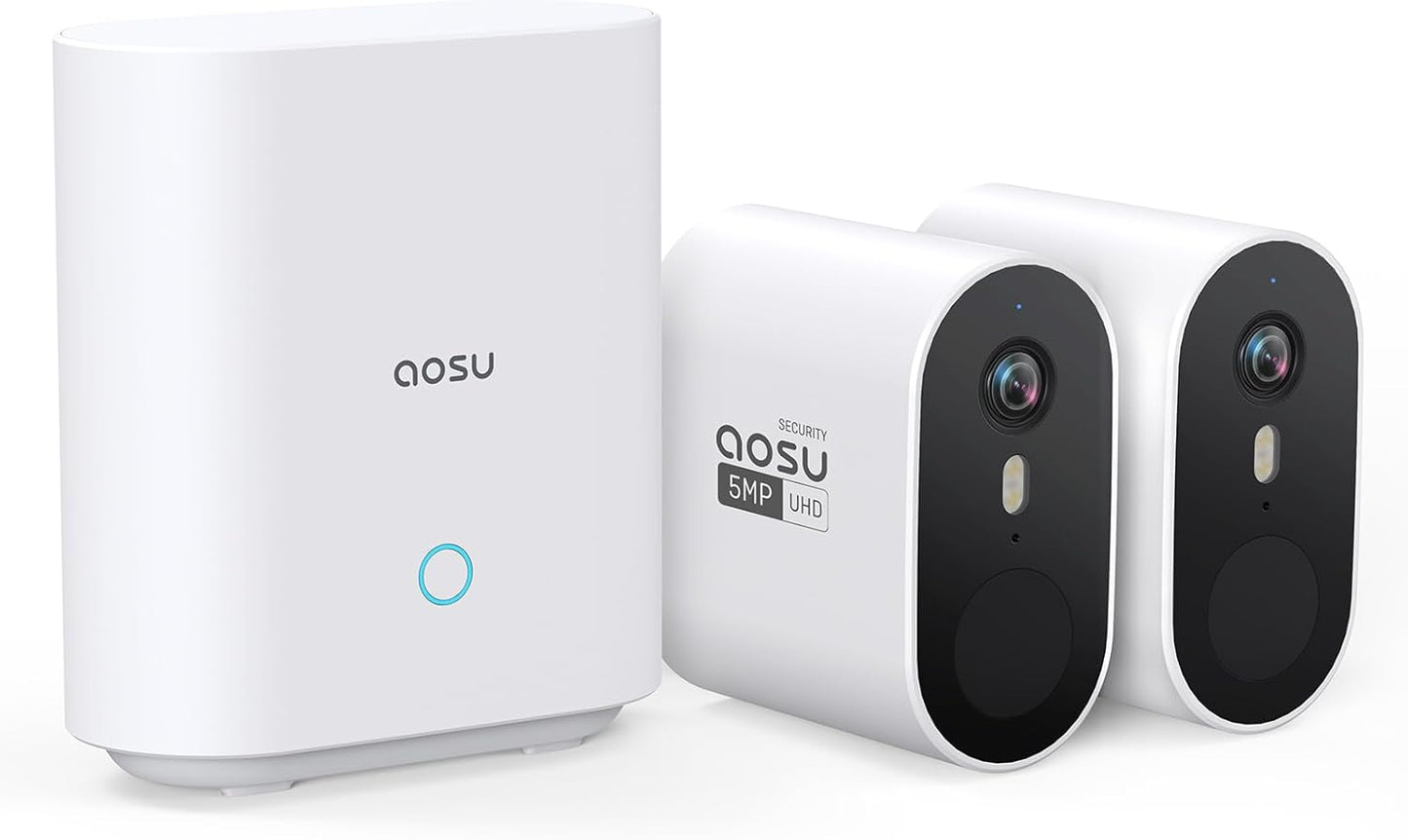 AOSU 3K Wireless Security Camera - 240-Day Battery Life