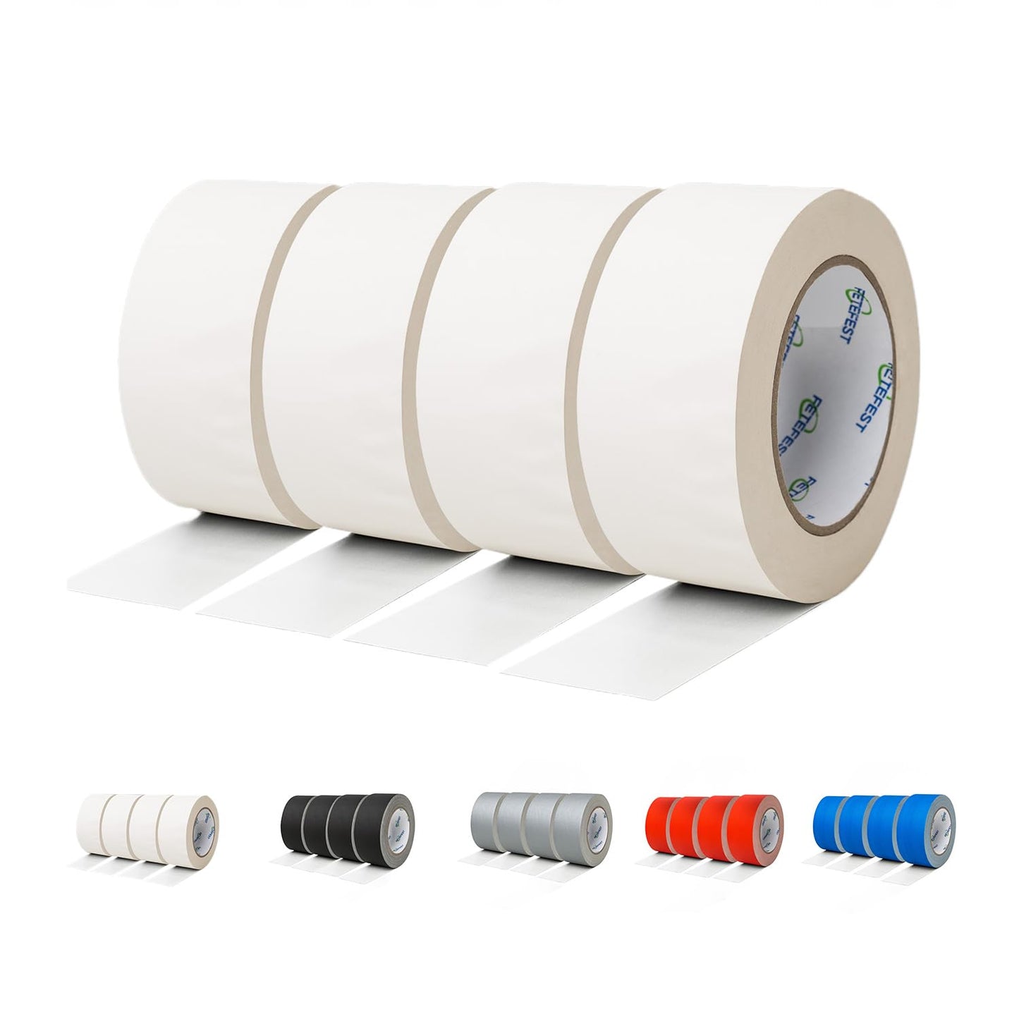 White Gaffer Tape 4 Pack Bulk for Heavy Duty Applications