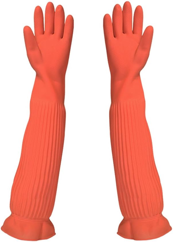SYROVIA Long Reusable Rubber Gloves: Keep Your Hands Clean!