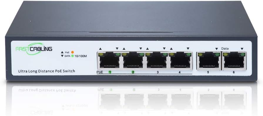 1500ft Long Range PoE+ Switch for Reliable Ethernet Connectivity