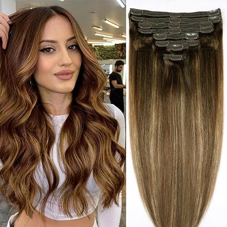 Straight Clip In Hair Extensions for Natural Volume and Length