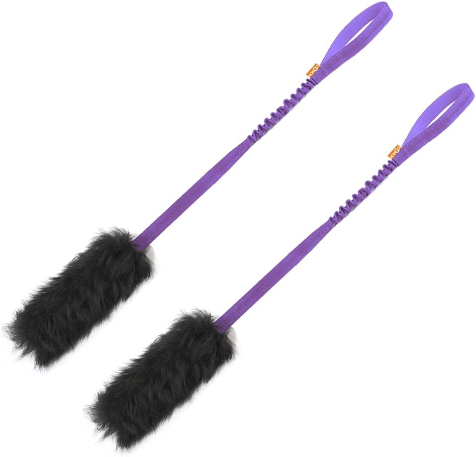 HOWGO Dog Rope Bungee Chaser for All Breeds - 100% Sheepskin