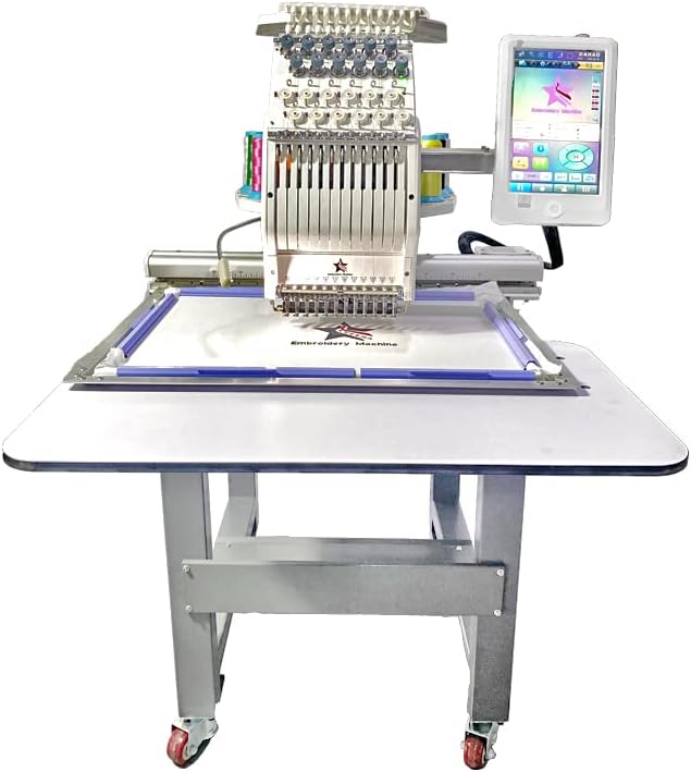AVERMA AD-1201CT 12-Needle Hat & Clothing Embroidery Machine