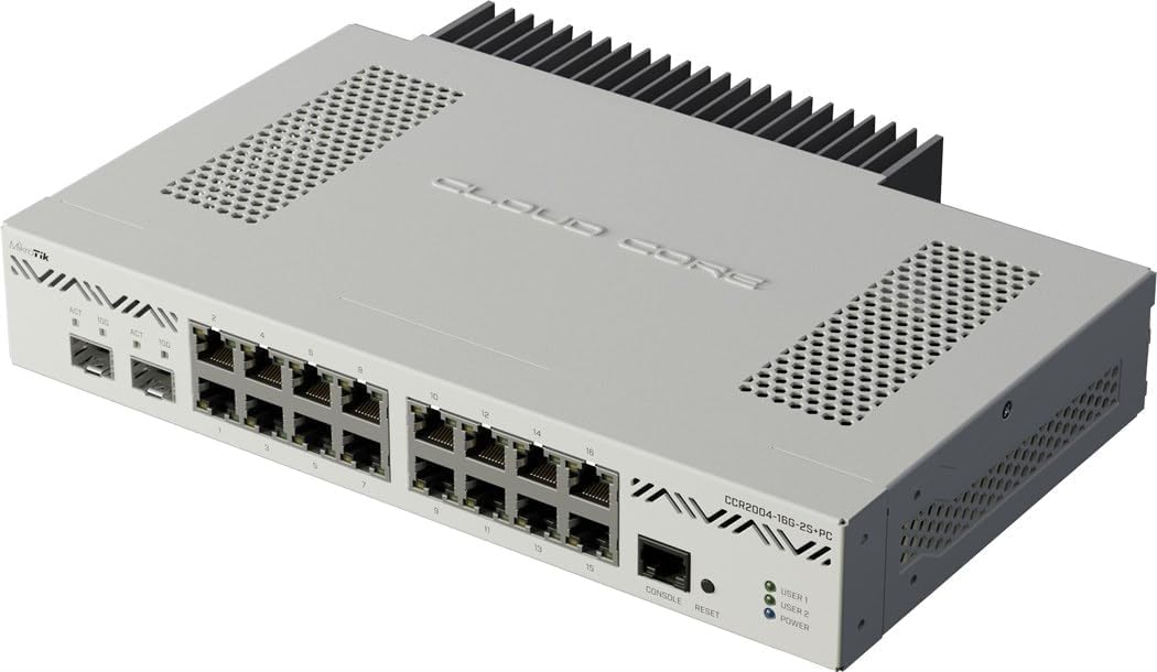 Mikrotik CCR2004-16G-2S+PC Ethernet Router with 16 Gigabit Ports
