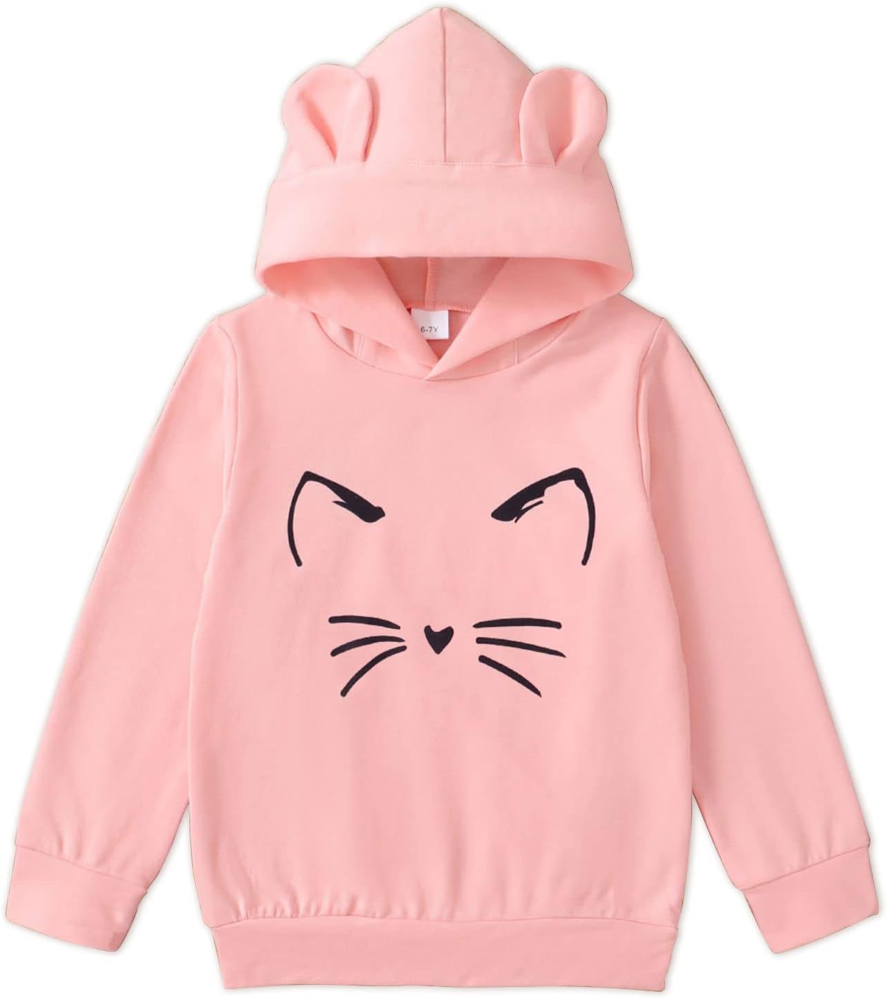Cute Cat Graphic Hoodie for Teen Girls