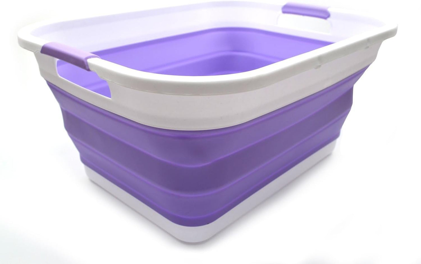 SAMMART 41L Collapsible Plastic Laundry Basket for Easy Storage
