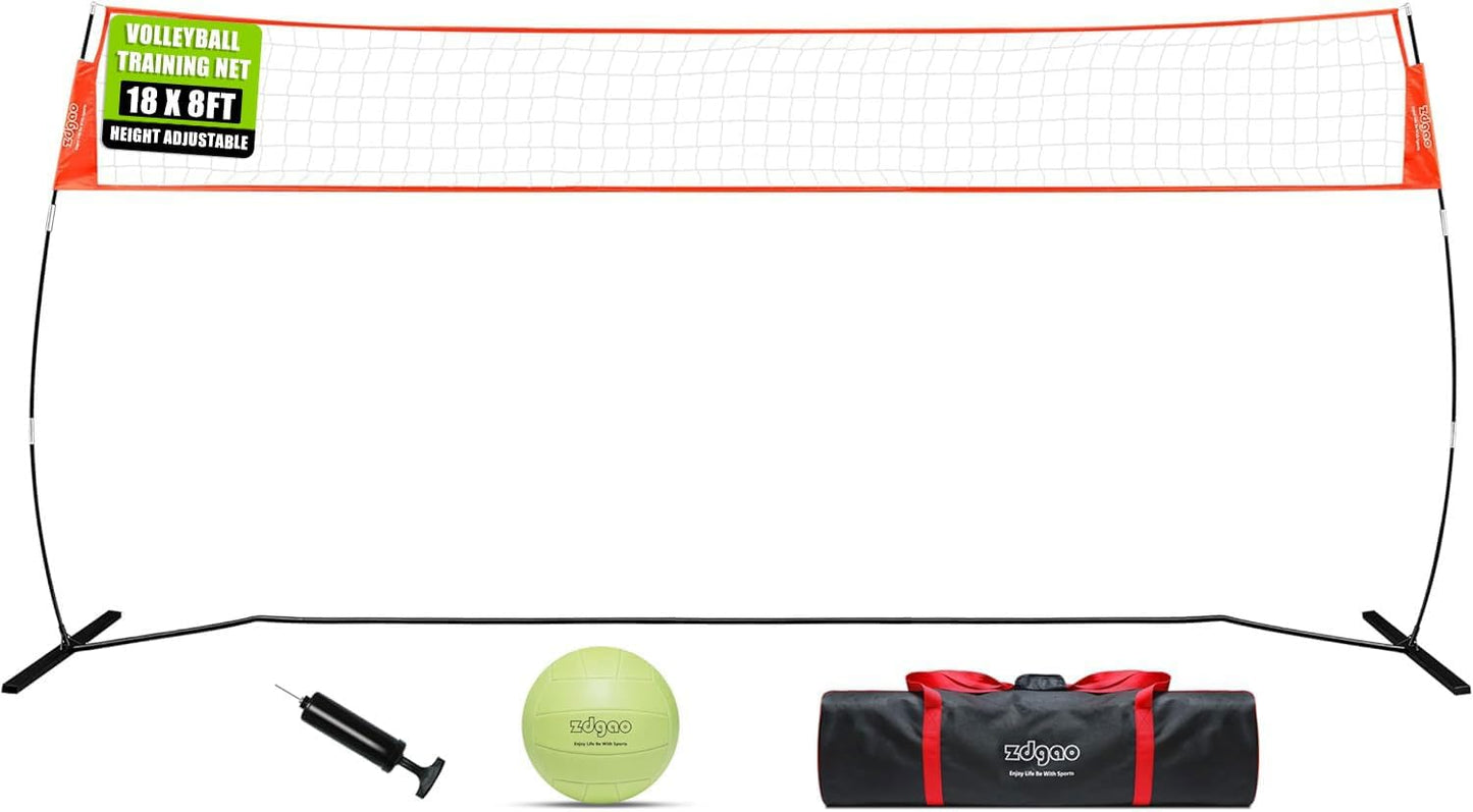 12FT/18FT Portable Volleyball Training Net for All Skill Levels