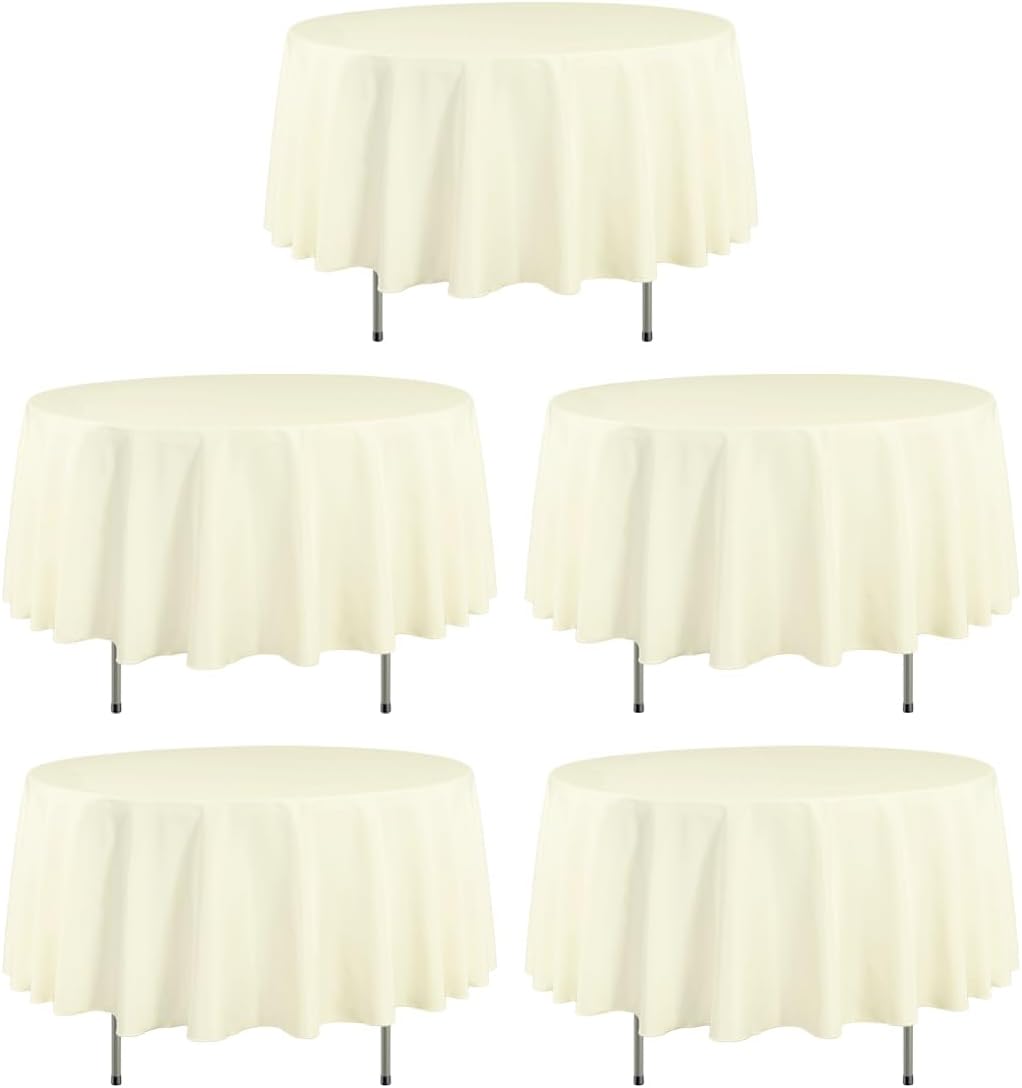 LTC LINENS 90 Inch Round Tablecloths for Elegant Events