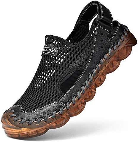 Men's Breathable Closed Toe Sandals by LZDZN