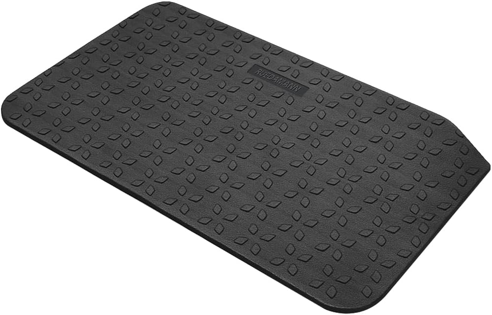 Ruedamann 3 Rise Rubber Threshold Ramp for Wheelchairs and Scooters