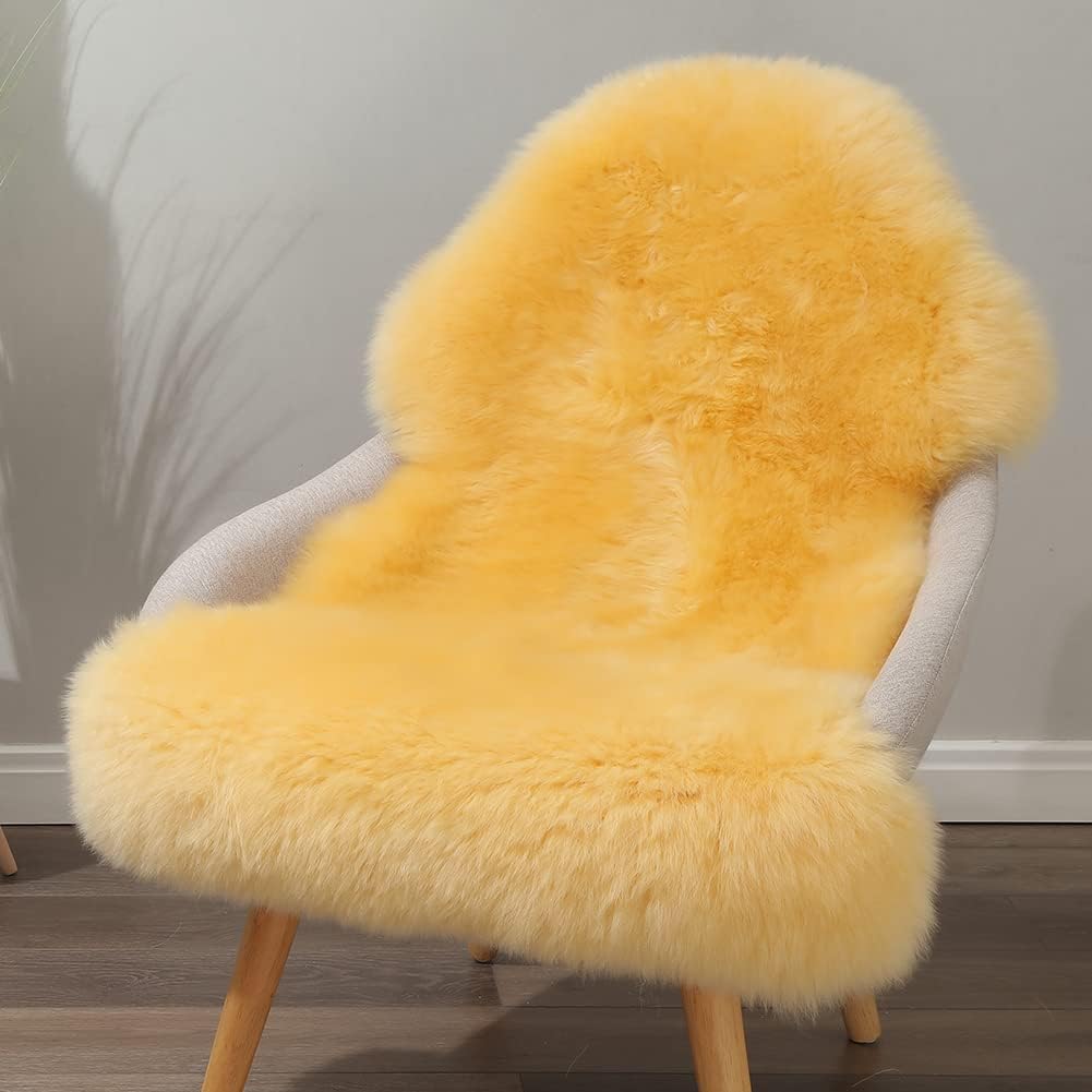 Genuine Sheepskin Area Rug for Living Room and Bedroom Decor