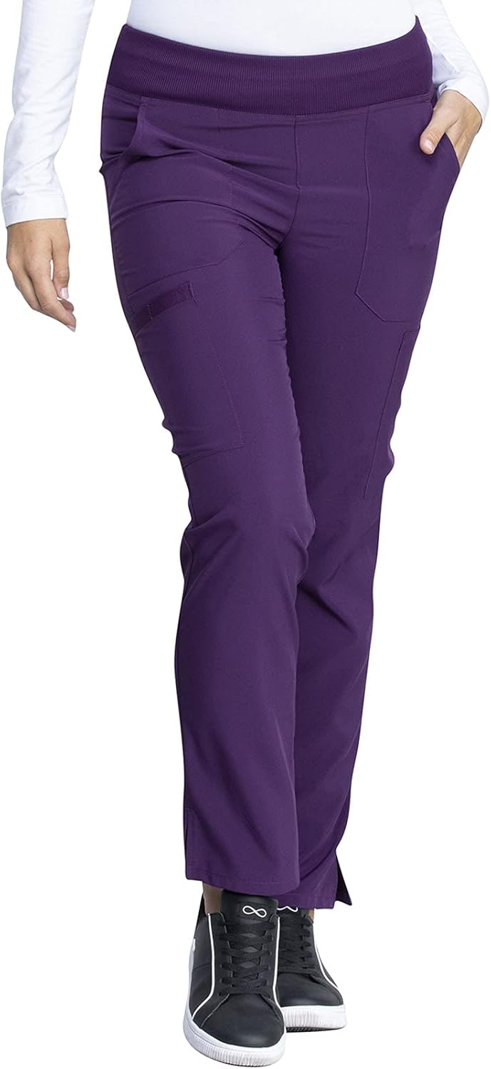 Yoga-Inspired Pull-On Scrubs for Women with Four-Way Stretch