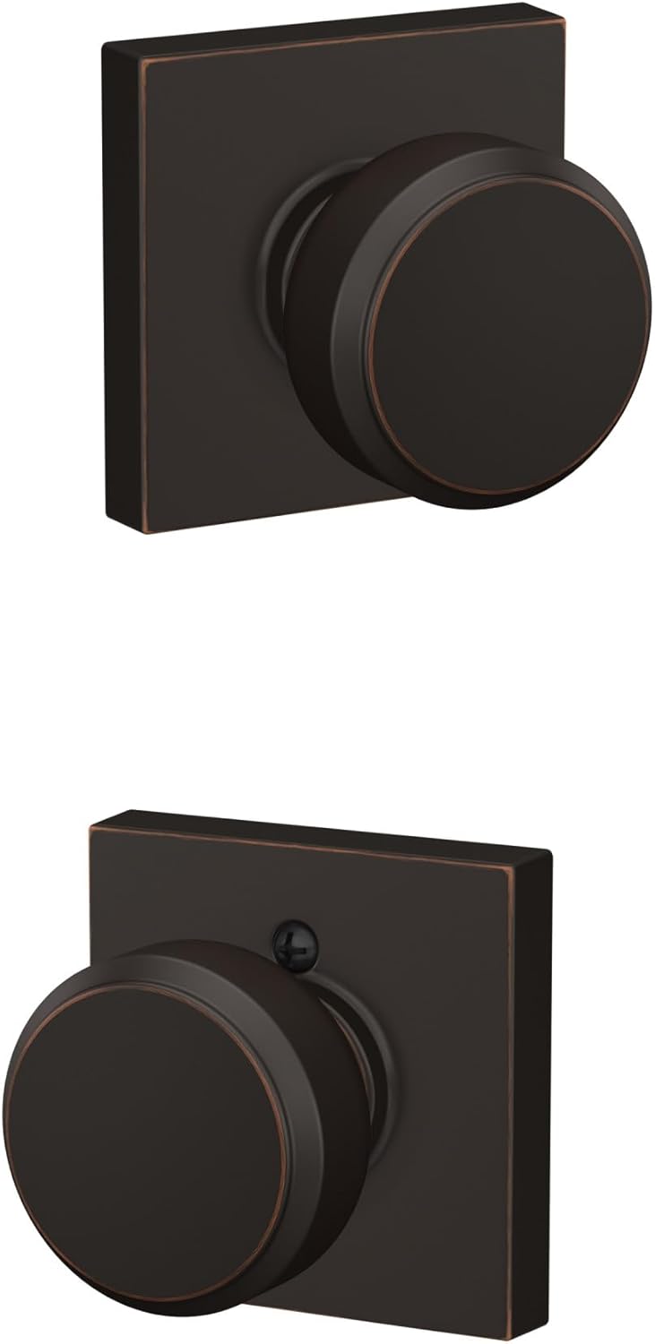 Schlage F10 BWE 716 COL Bowery Knob for Modern Doors