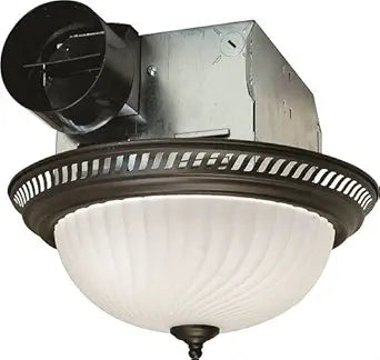 Air King DRLC701 Round Bath Fan with Light in Bronze Finish