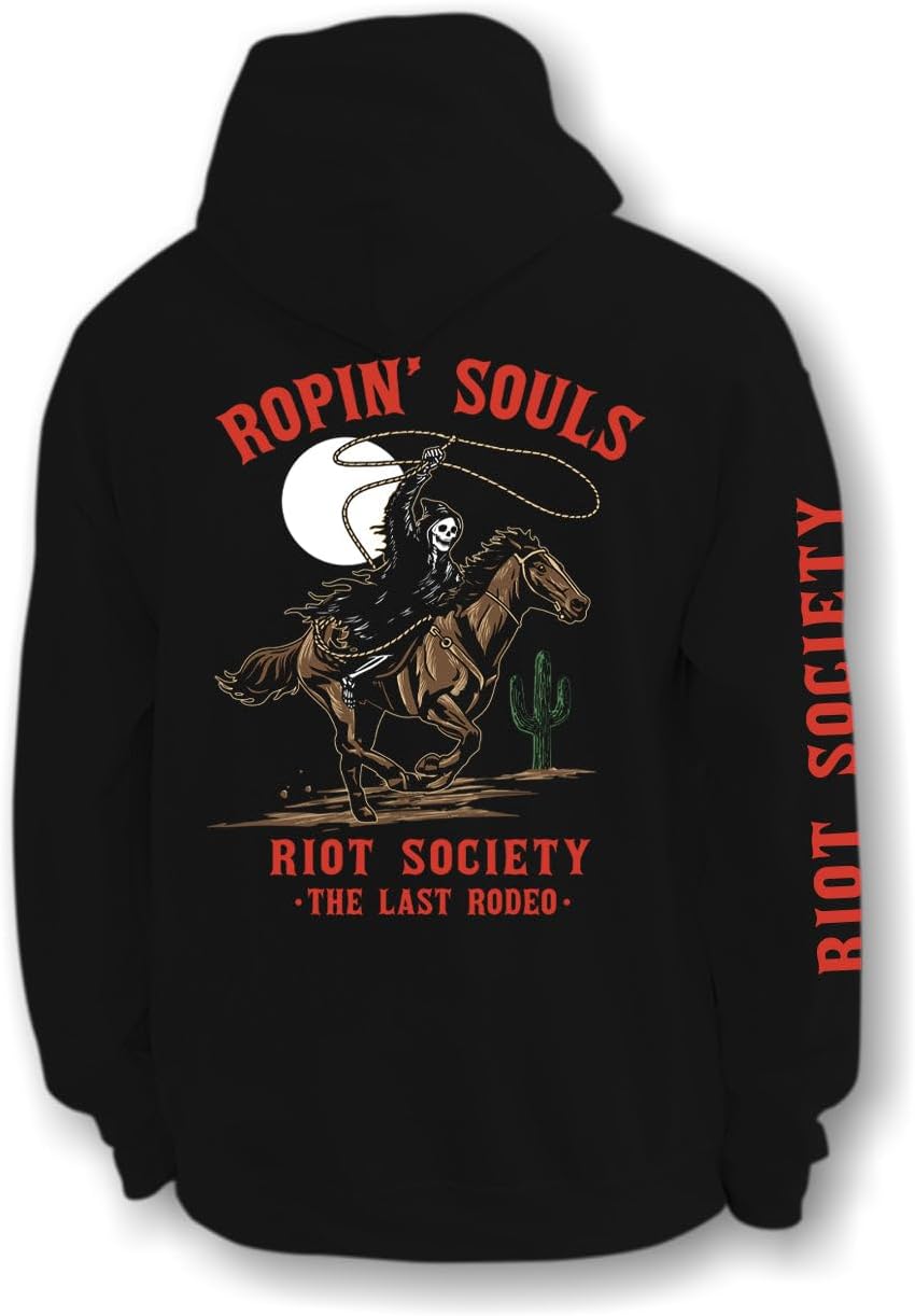 Rodeo Reaper Ropin' Souls Men's Hoodie for Edgy Style