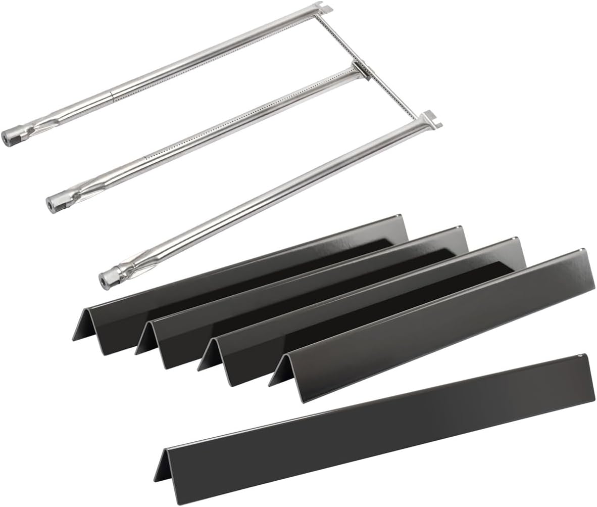 Leship 22.5in Flavorizer Bars & Burner Tube Set for Weber Grills