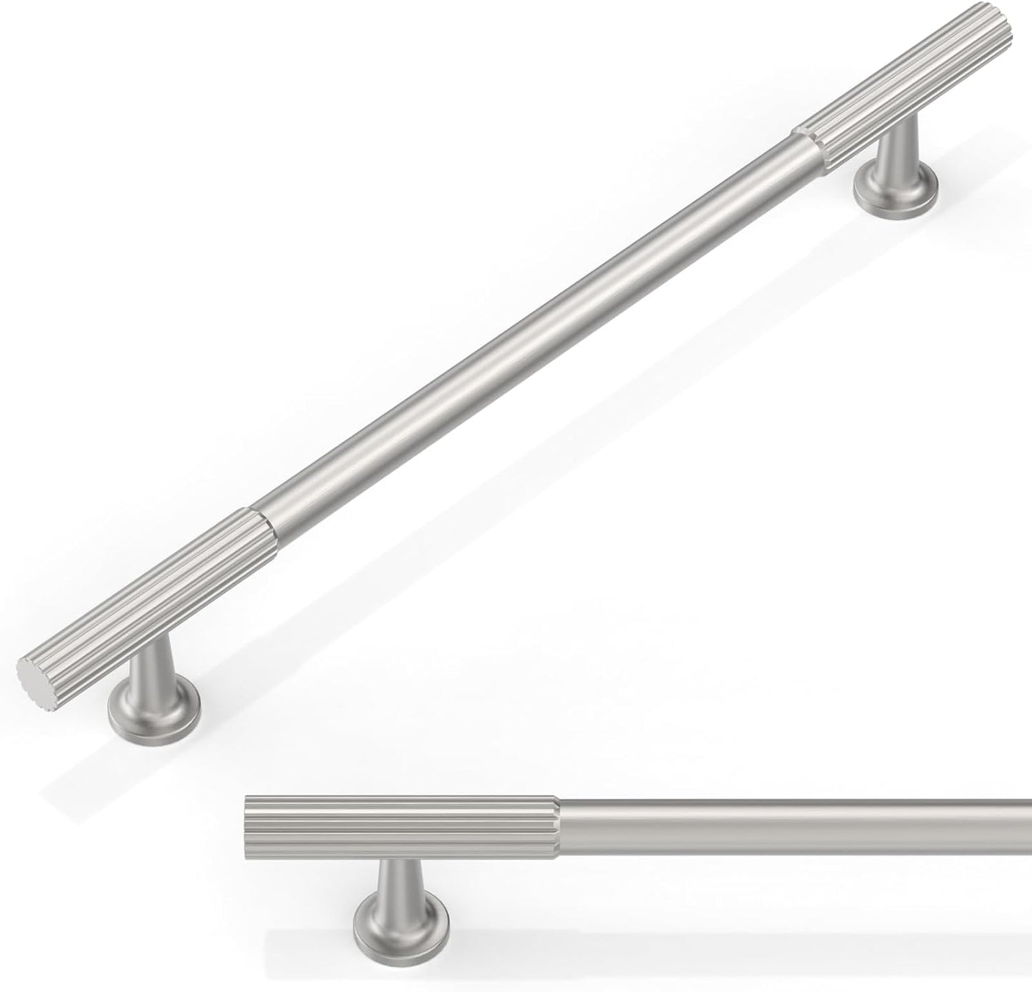 10 Pack Brushed Satin Nickel Cabinet Pulls for Kitchen Drawers