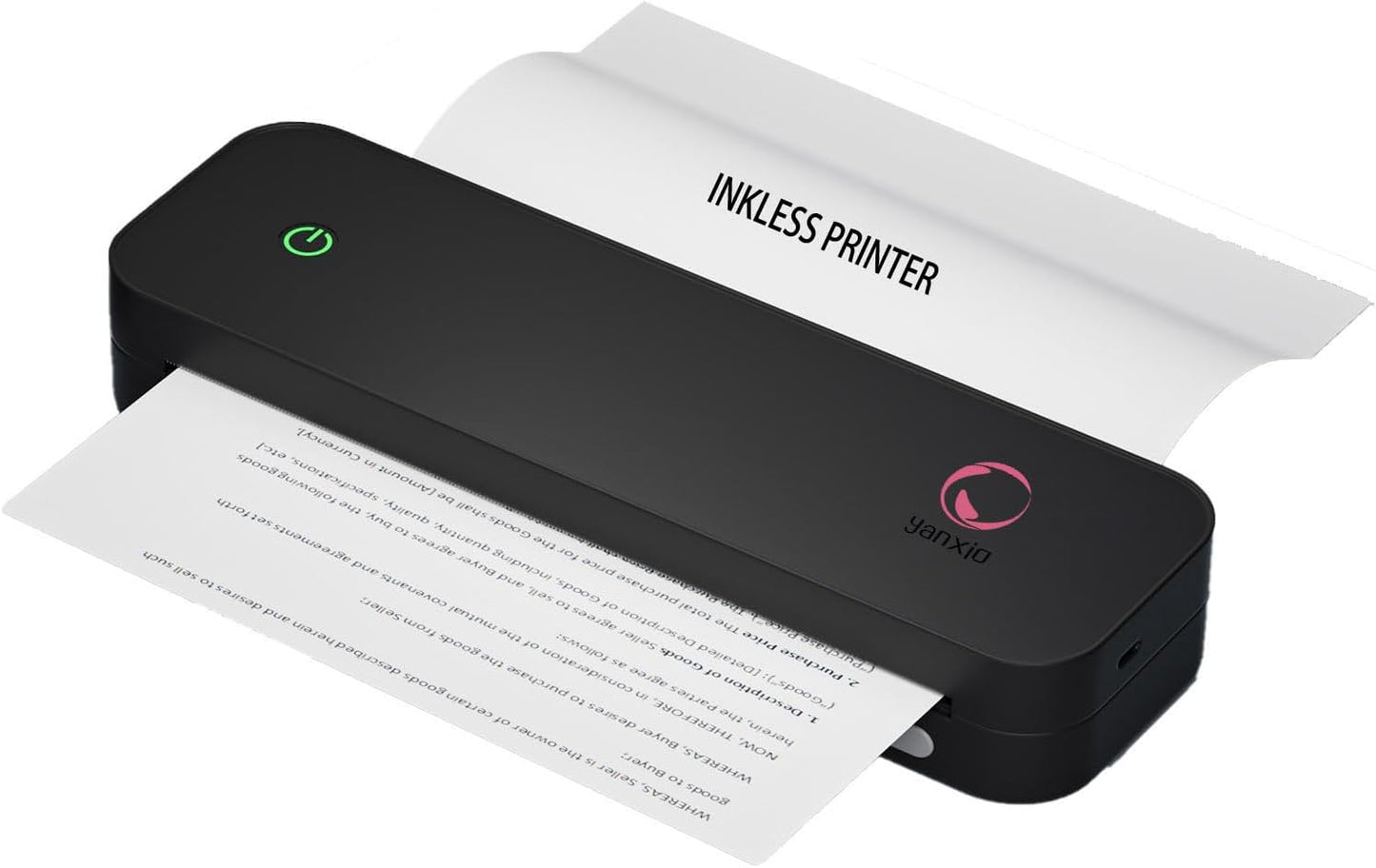 Portable Thermal Printer for Travel, Inkless Small Printer